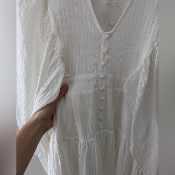 Balloon sleeve button maxi dress - Picture 4 of 9